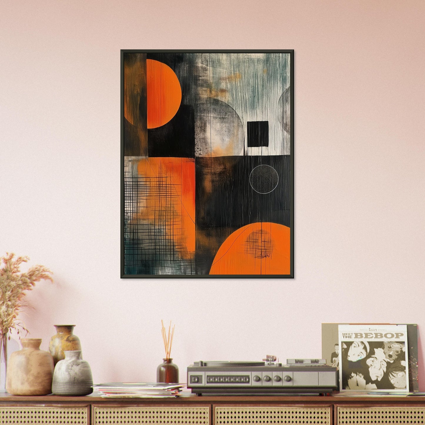 Harmony in Asymmetry - Abstract wall art-print-in-aluminum-frame