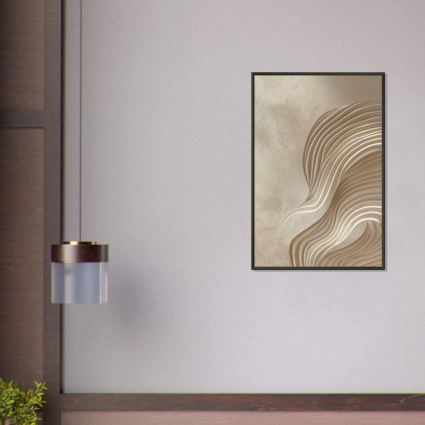 Desert Waves - Abstract wall art-print-in-aluminum-frame