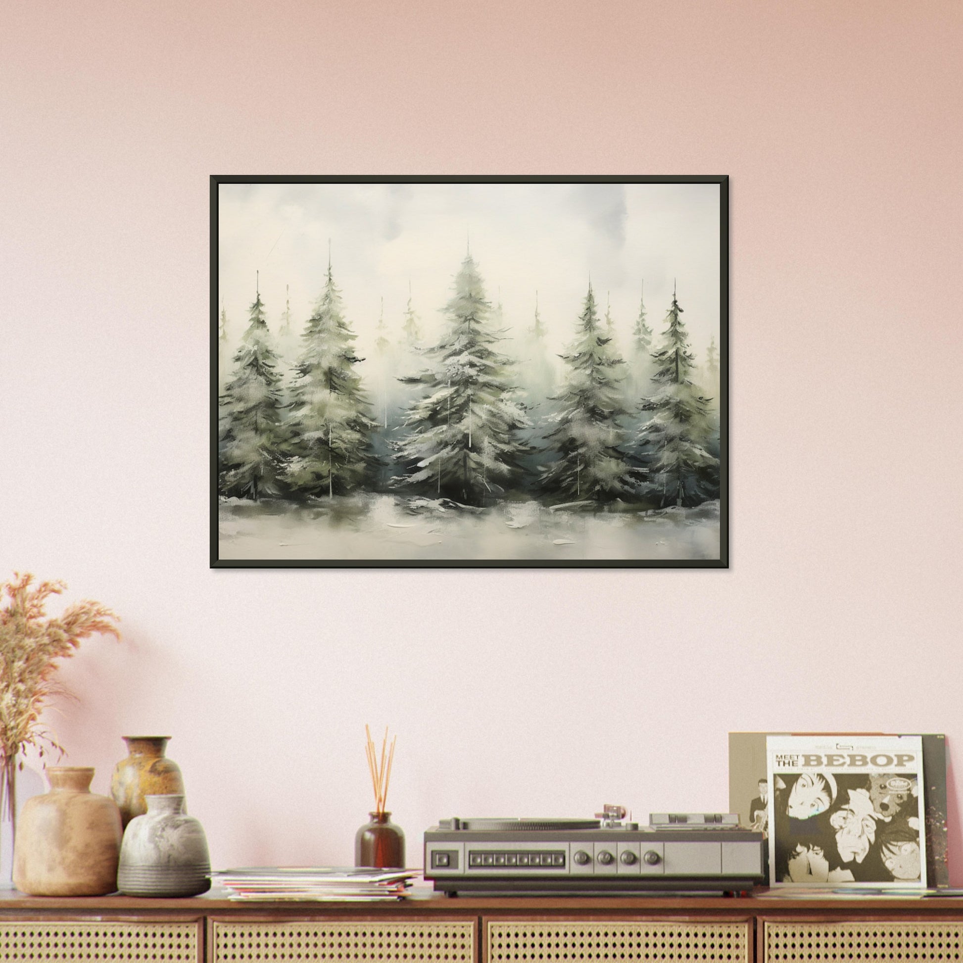 Enchanted Frost - The Winter Forest Ballet - Landscape Art-print-in-aluminum-frame