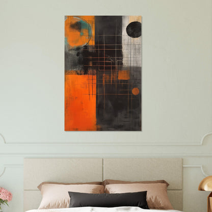 Geometric Dusk - Abstract wall art-print-on-foam-board