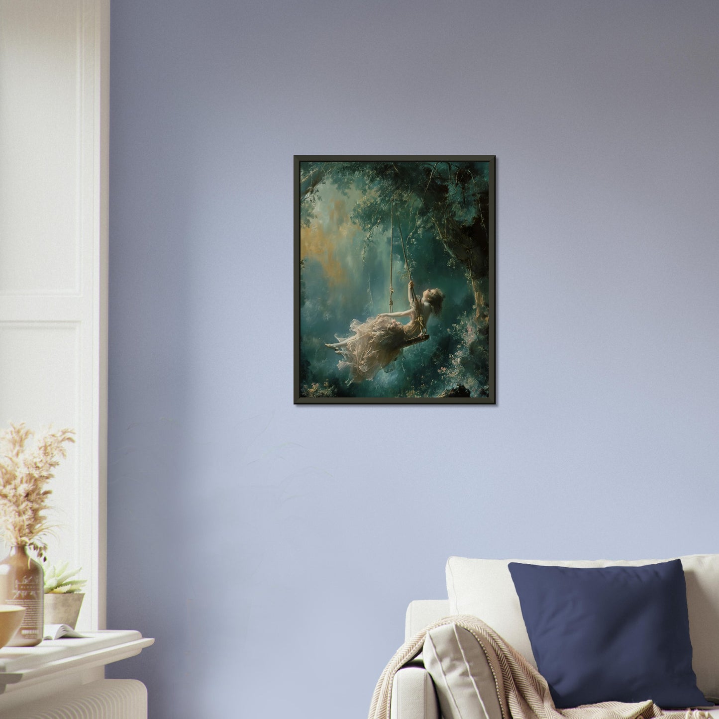 Ethereal Swing - Whispers of Dreams - Classic Art-print-in-aluminum-frame