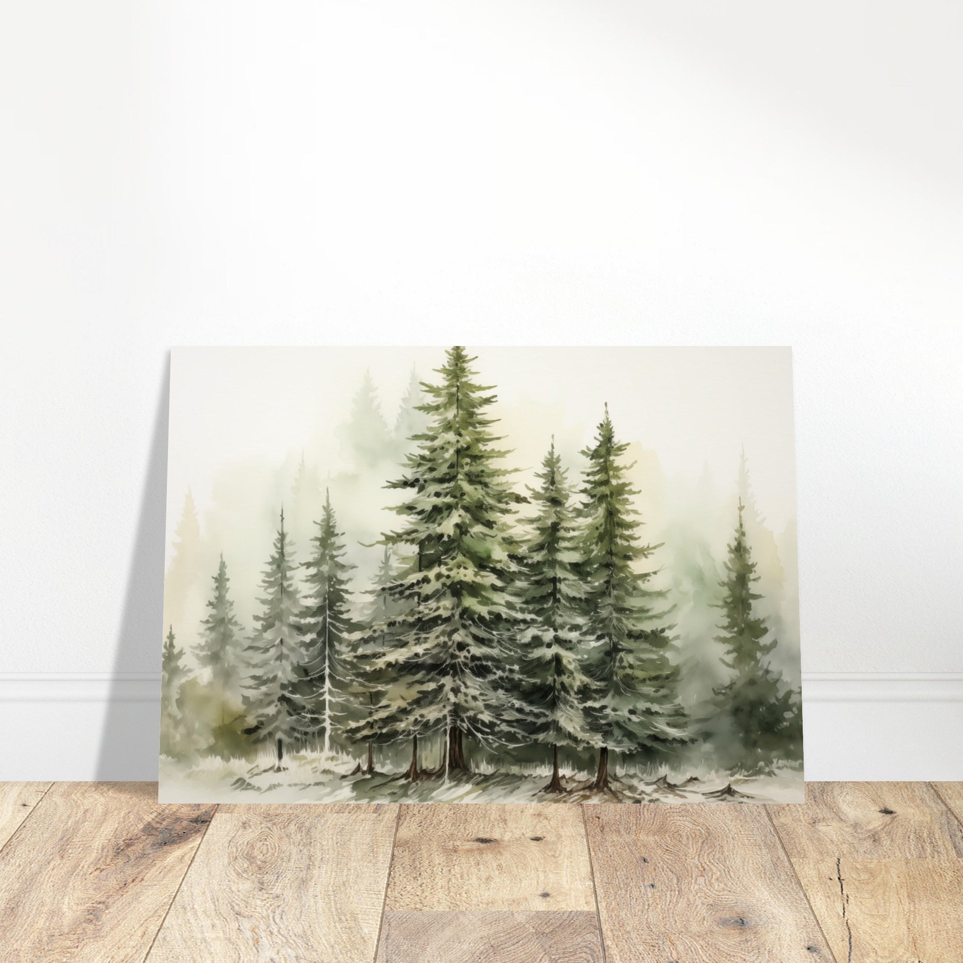 Verdant Veil - The Winter's Slumber - Landscape Art-poster