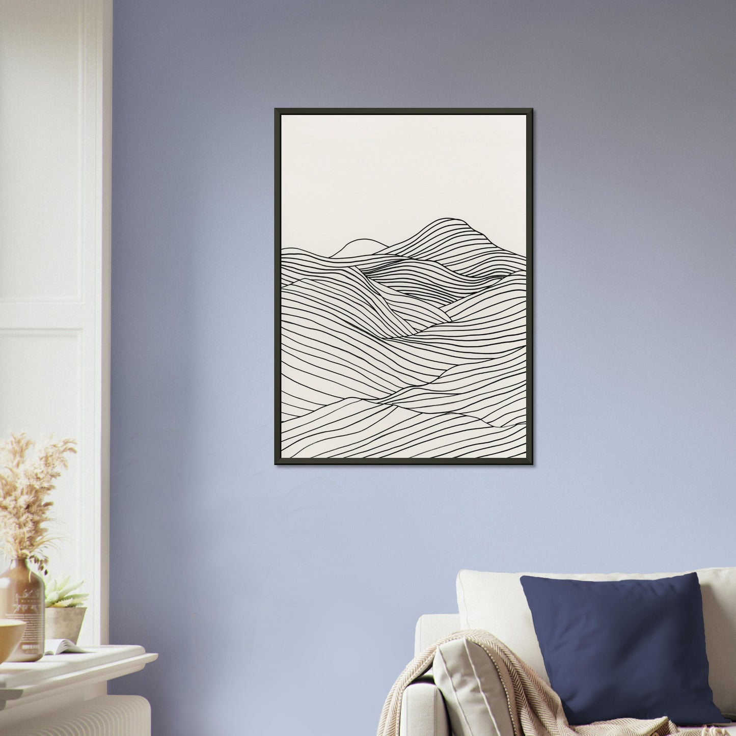 Linear Landscape - Abstract wall art-print-in-aluminum-frame