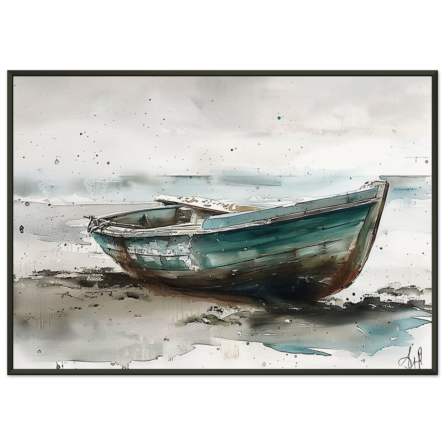 Solitary Voyage - Fine arts-print-in-aluminum-frame