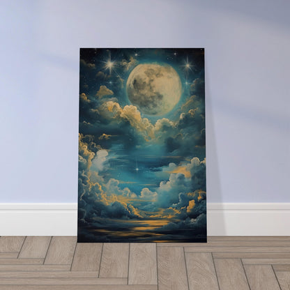 Lunar Sonata - An Evening's Rhapsody in Blue - Fantasy Art-poster