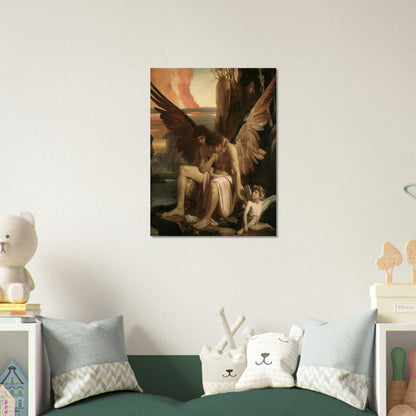 Celestial Aegis - Guardians at Dusk - Classic Art-print-on-foam-board