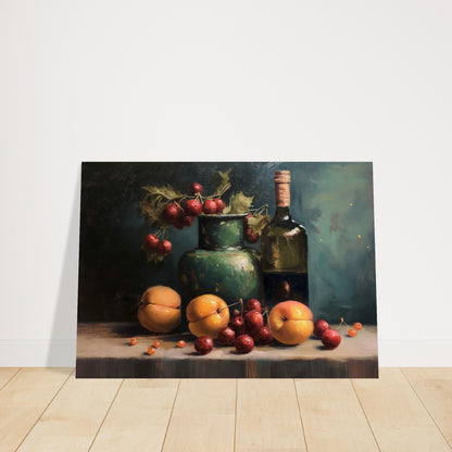 Life with Wine and Fruit - Still life art pieces-poster