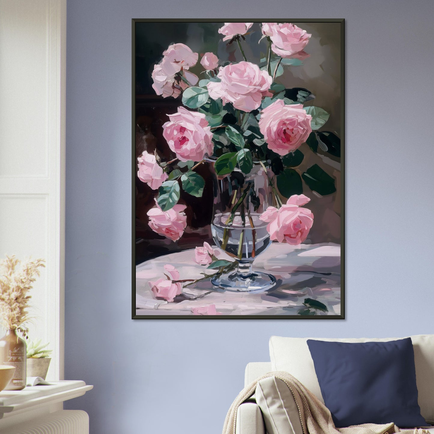 Ephemeral Blooms in Repose - Floral Art-print-in-aluminum-frame