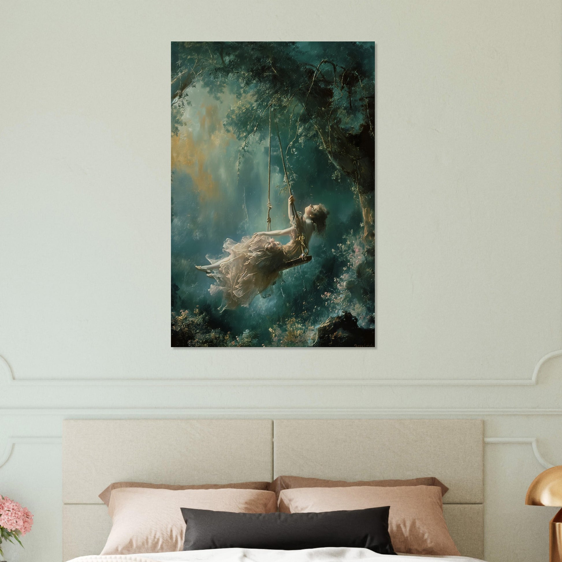 Ethereal Swing - Whispers of Dreams - Classic Art-print-on-foam-board