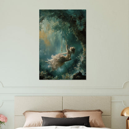 Ethereal Swing - Whispers of Dreams - Classic Art-print-on-foam-board