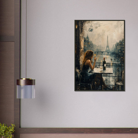 Reflections by the Seine - Fine arts-print-in-aluminum-frame