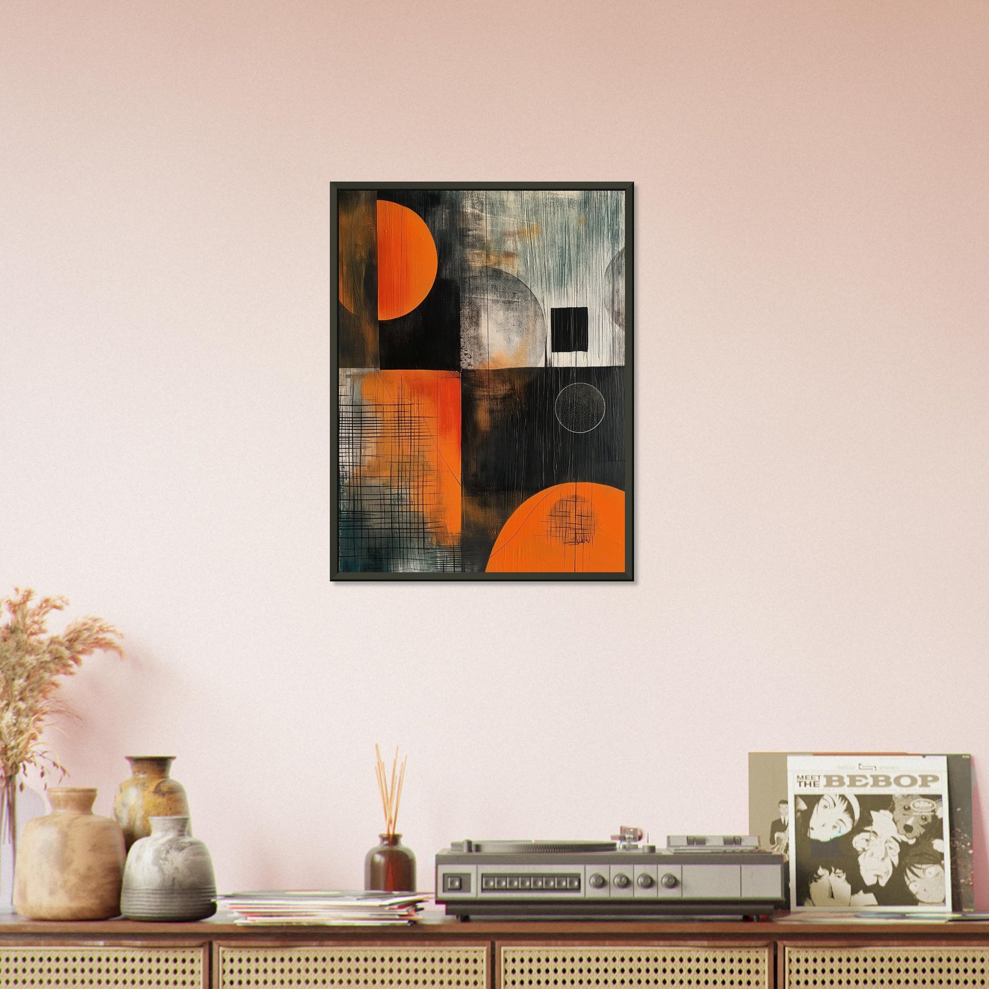 Harmony in Asymmetry - Abstract wall art-print-in-aluminum-frame