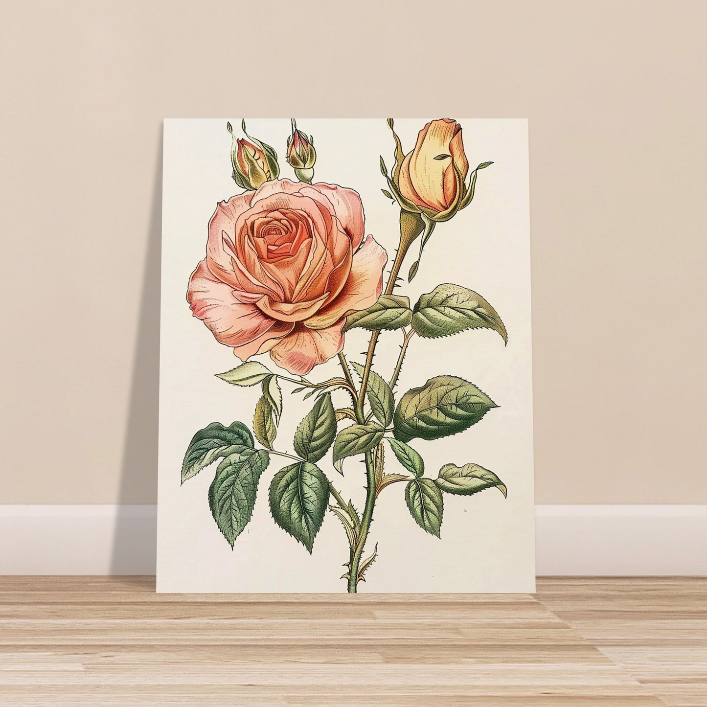 Vintage Blossom Elegance - Floral Art-poster