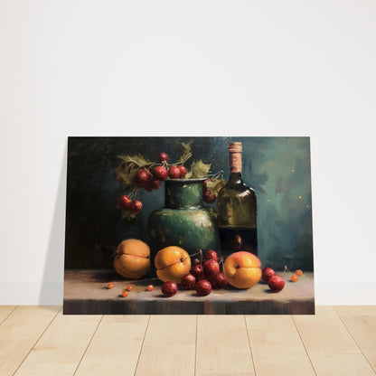 Life with Wine and Fruit - Still life art pieces-poster