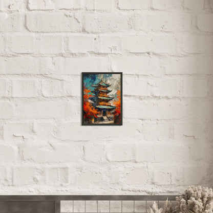 Autumn Monastery - Abstract Wall Art-print-in-aluminum-frame