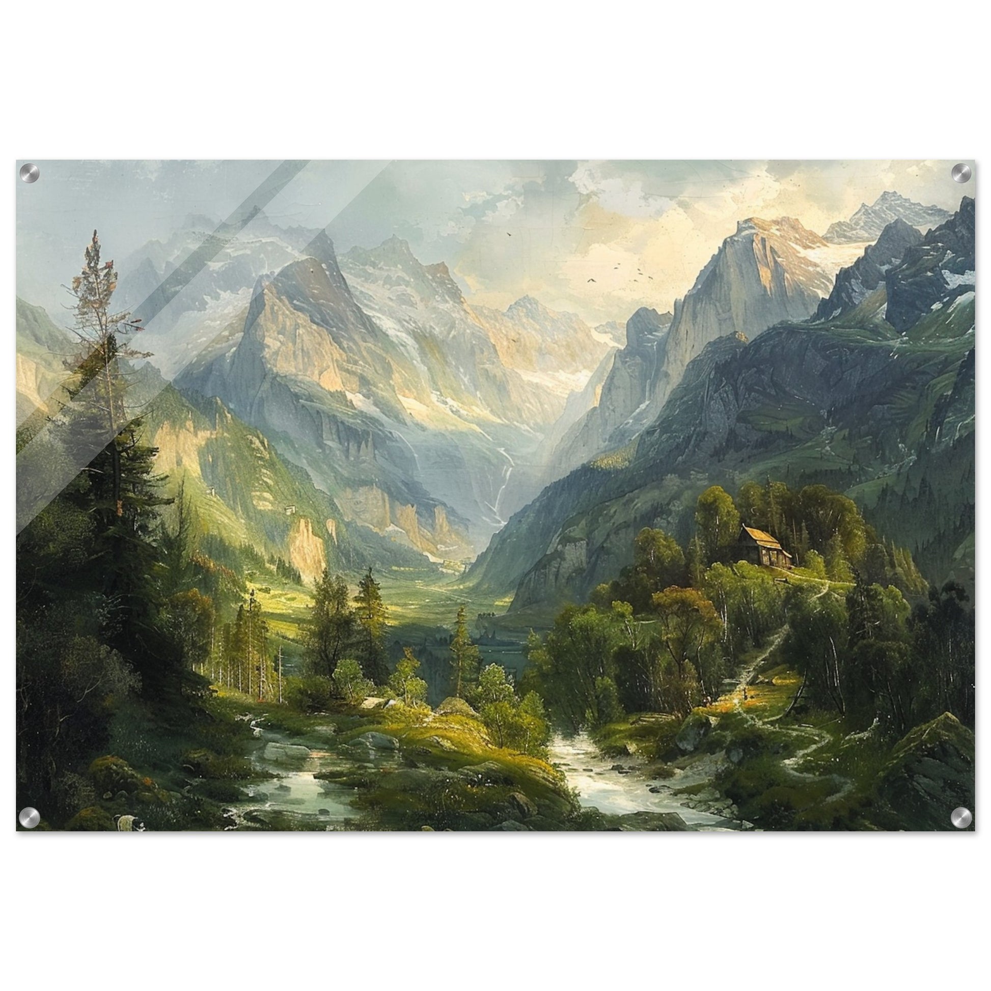 Alpine Serenity - A Portrait of the Tztal Valley - Nature Art-print-on-acrylic