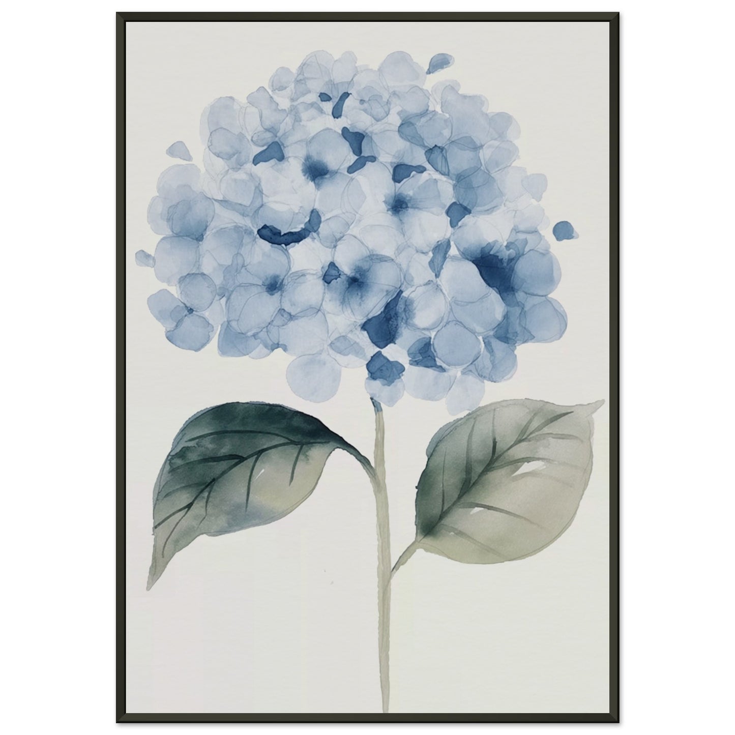 Hortensia Hues - The Watercolor Whisper - Floral Art-print-in-aluminum-frame