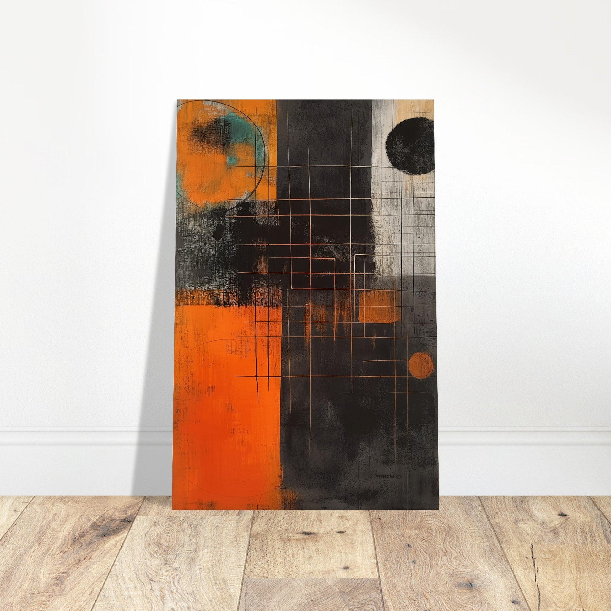 Geometric Dusk - Abstract wall art-poster