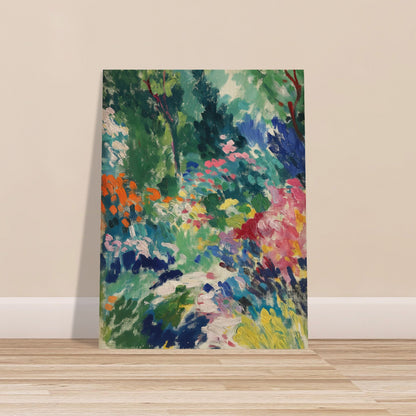 Vibrant Garden Symphony - Abstract Floral Canvas - Abstract Wall Art-poster