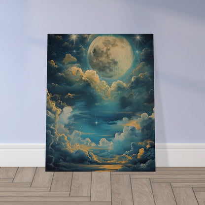 Lunar Sonata - An Evening's Rhapsody in Blue - Fantasy Art-poster