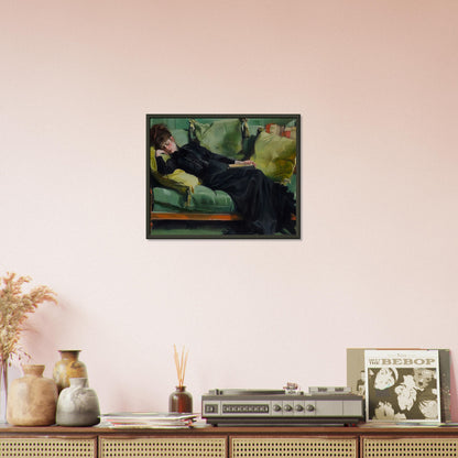 Repose in Reverie - A Moment Suspended in Time - Classic Art-print-in-aluminum-frame