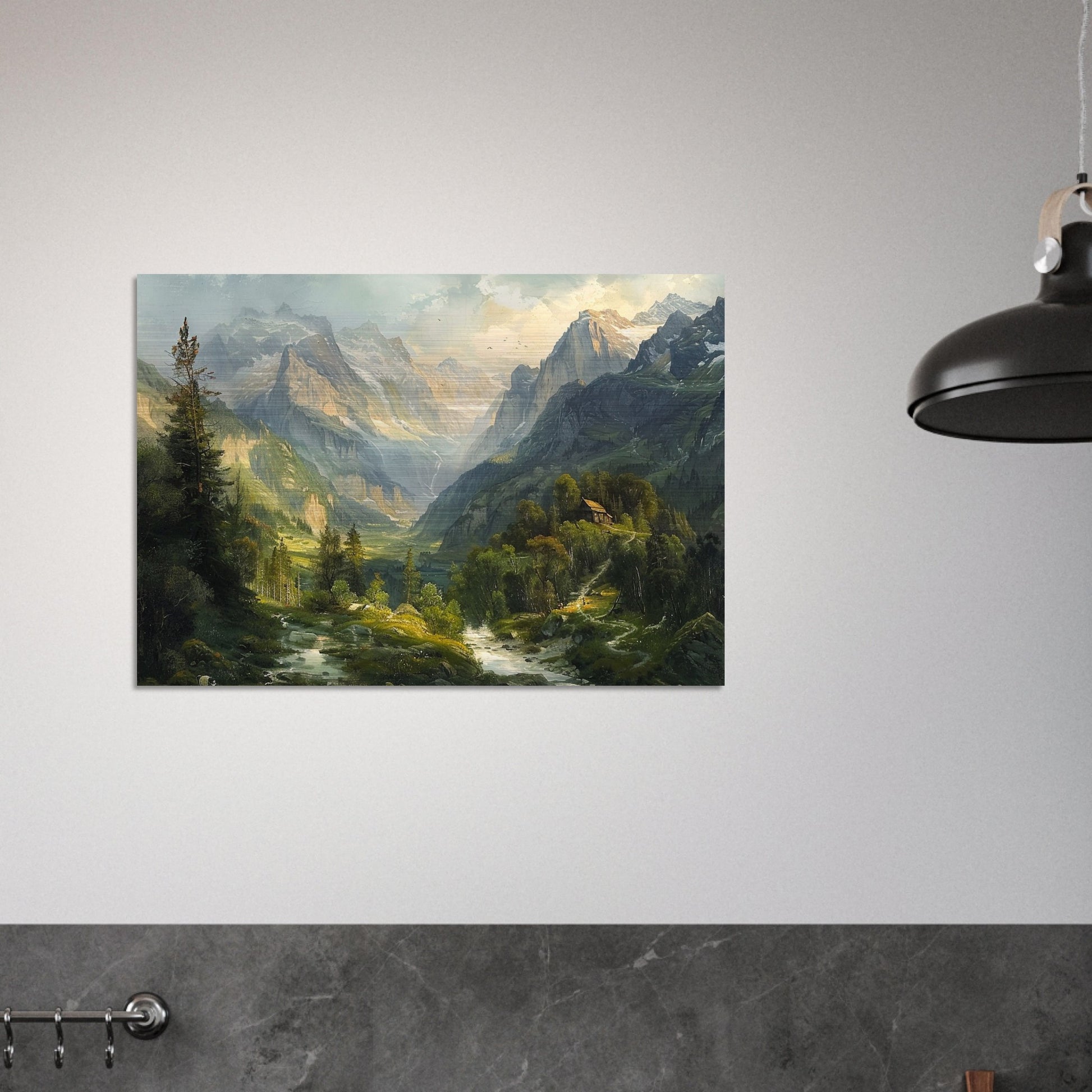 Alpine Serenity - A Portrait of the Tztal Valley - Nature Art-print-on-aluminum