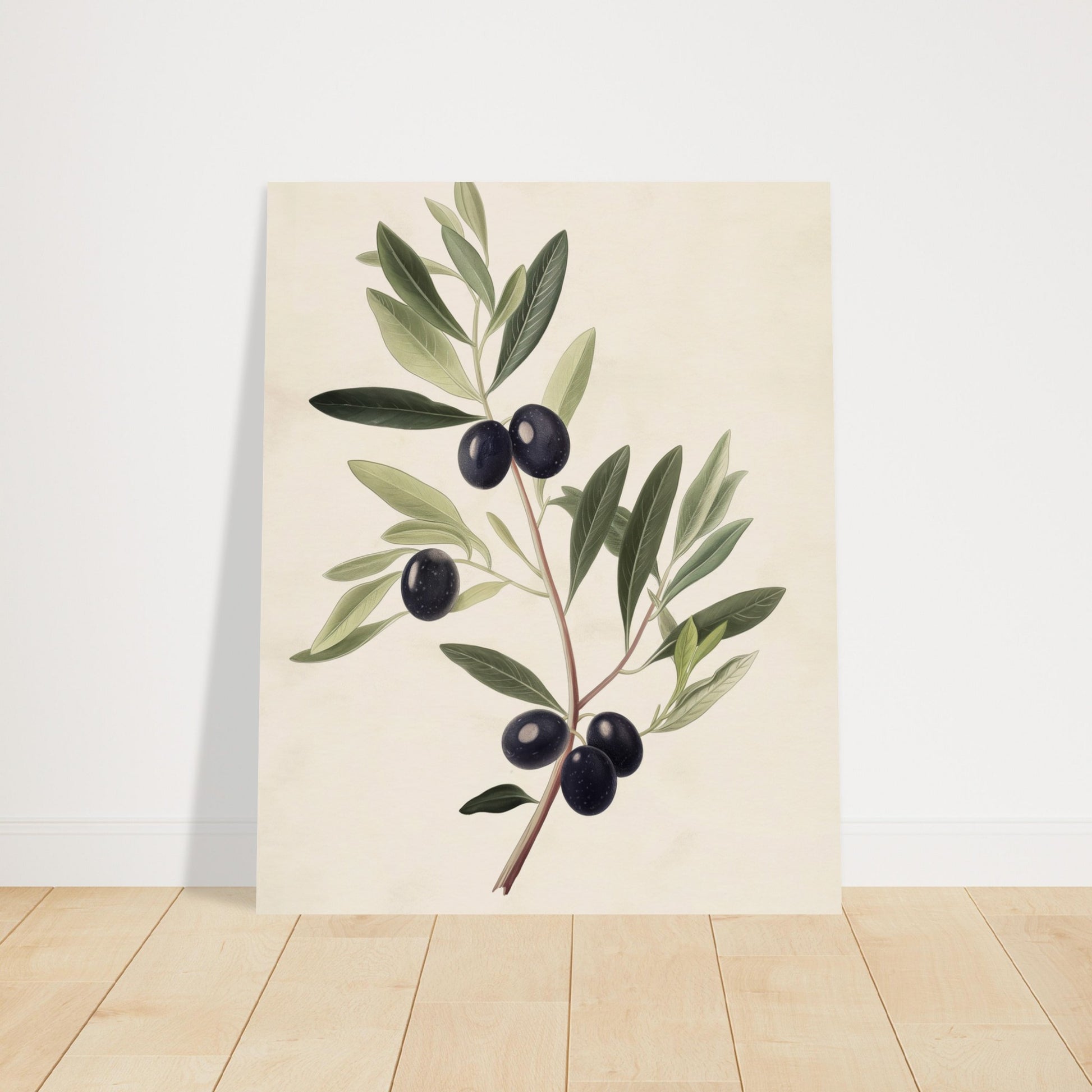 Verdant Vitality - Black Olive Branch - Fine arts-poster