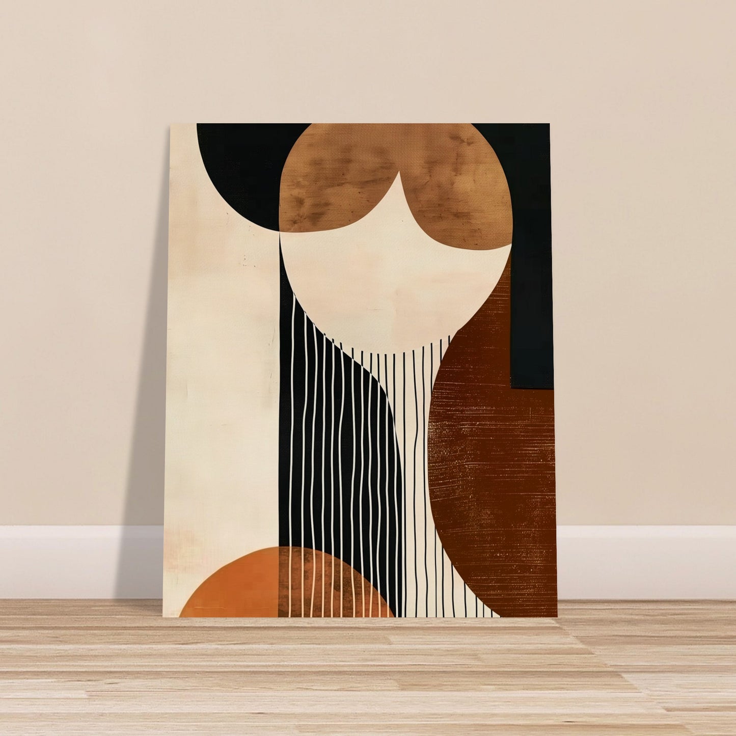 Harmonic Contrasts - The Elegance of Simplicity - Abstract wall art-poster