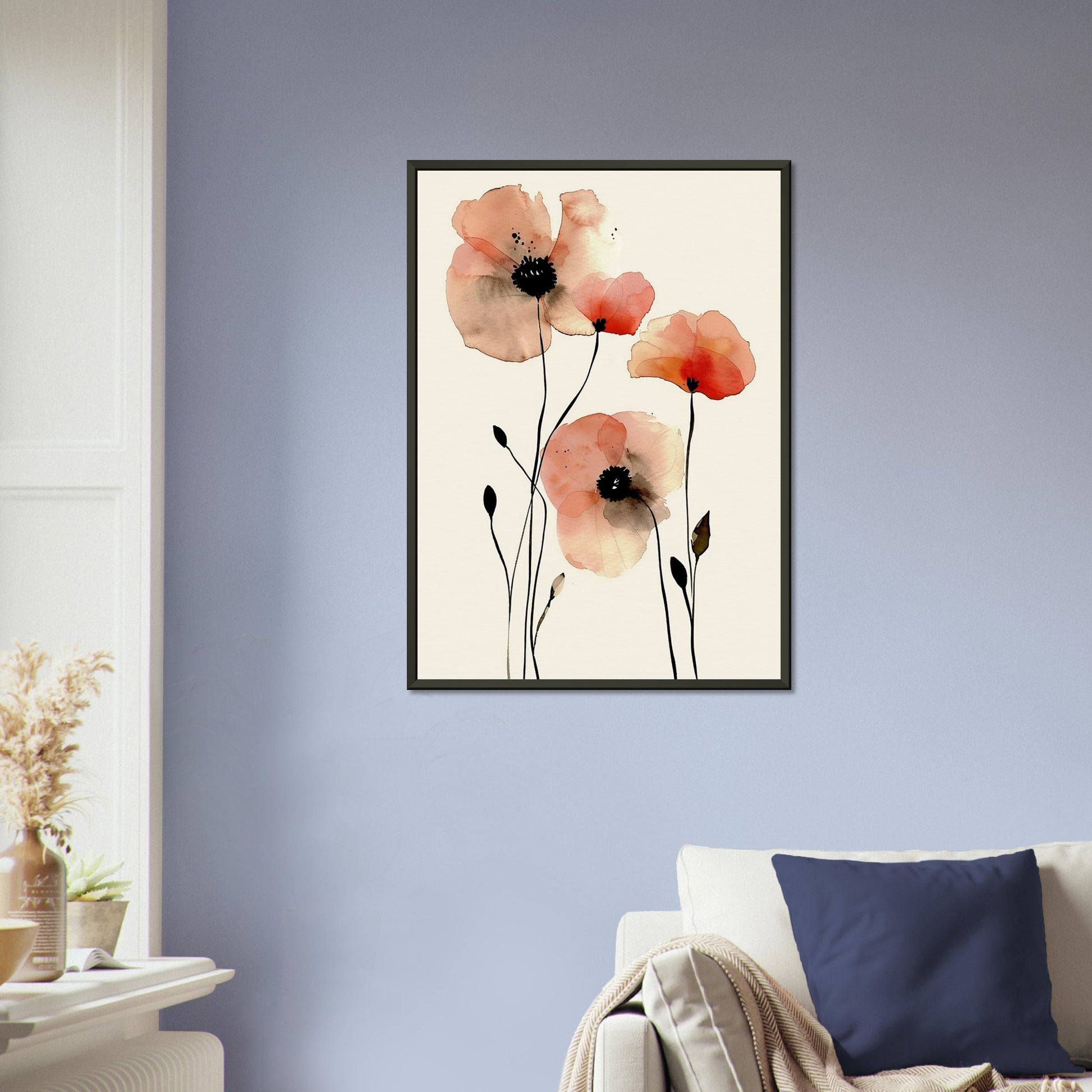 Whispering Poppies - Fine arts-print-in-aluminum-frame