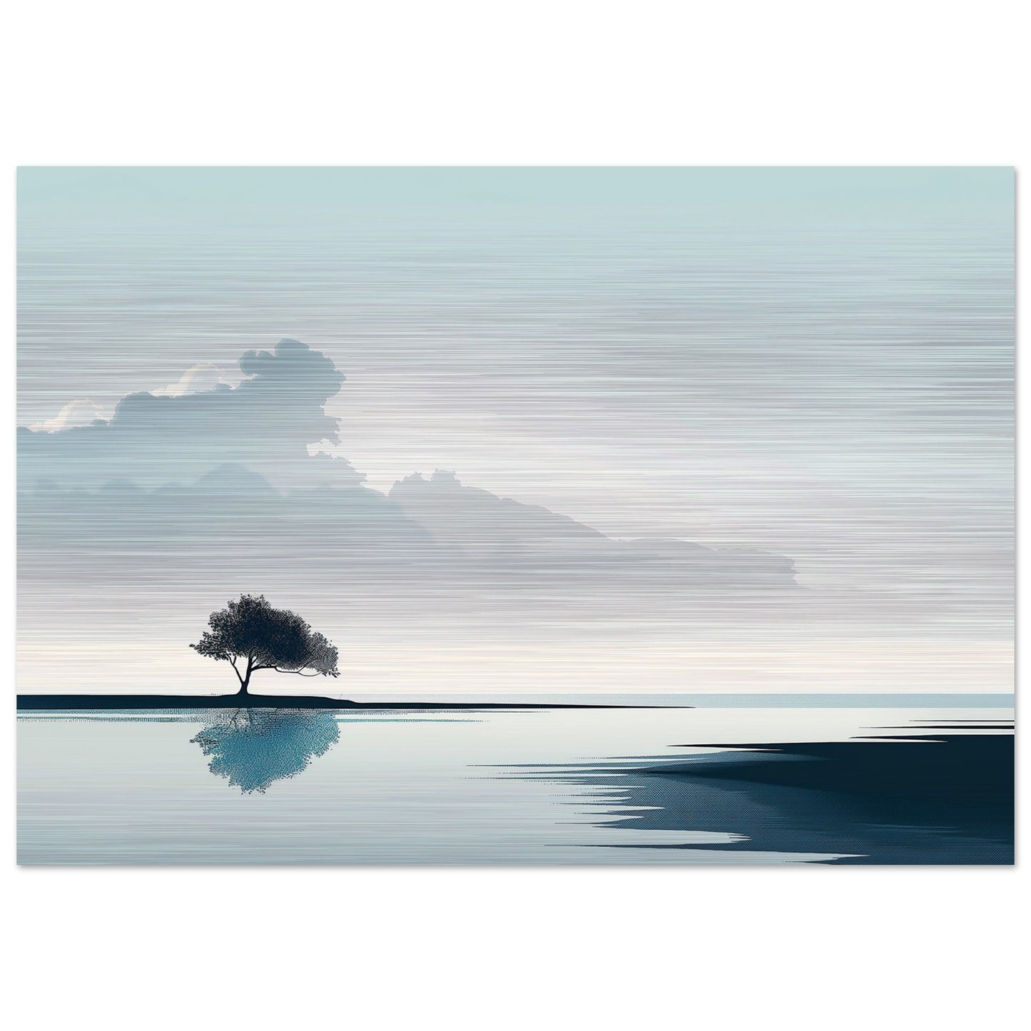 Tranquil Horizons - Landscape Art-print-on-aluminum