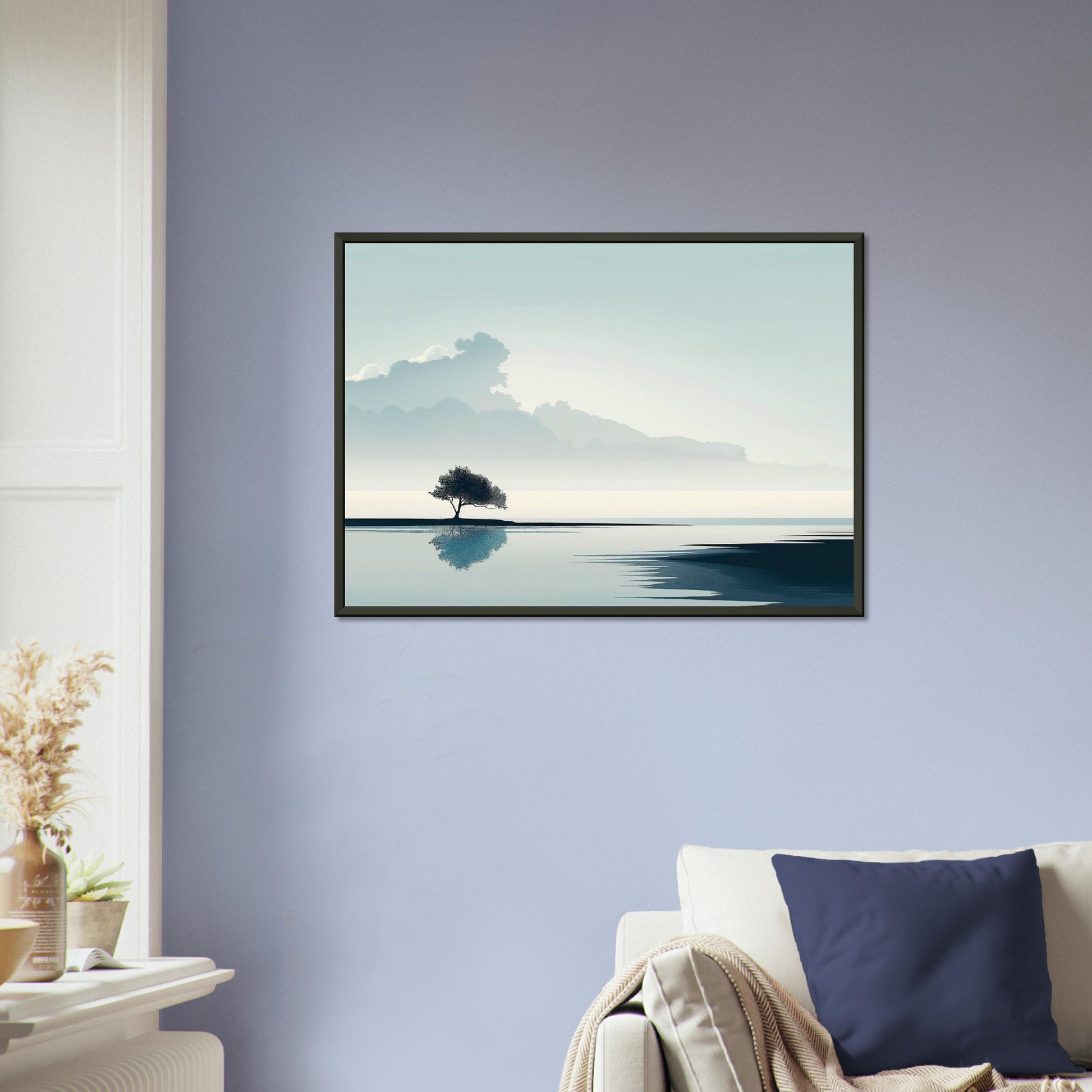 Tranquil Horizons - Landscape Art-print-in-aluminum-frame