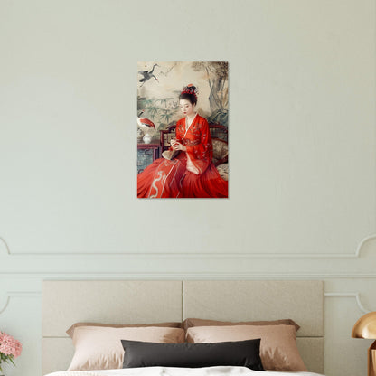 Crimson Solitude - Classic Art-print-on-foam-board