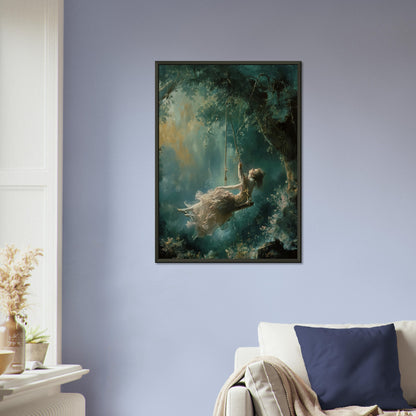 Ethereal Swing - Whispers of Dreams - Classic Art-print-in-aluminum-frame