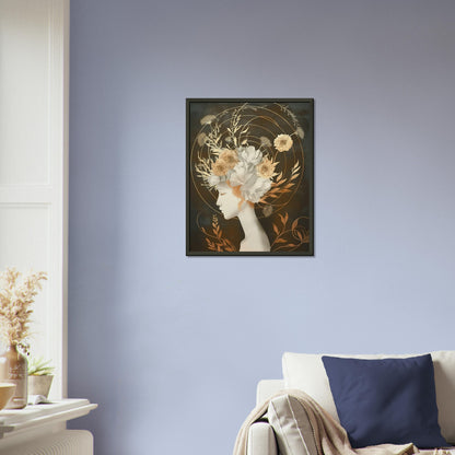 Golden Reverie - Fantasy Art-print-in-aluminum-frame