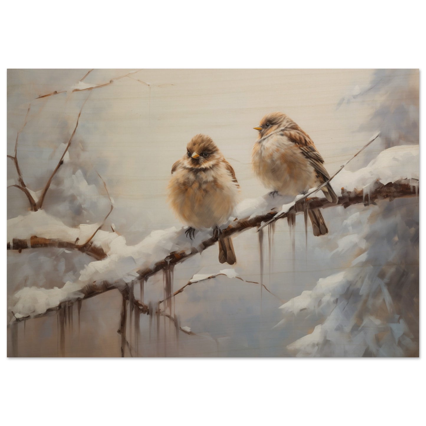 Winter Whispers - Nature Art-print-on-wood