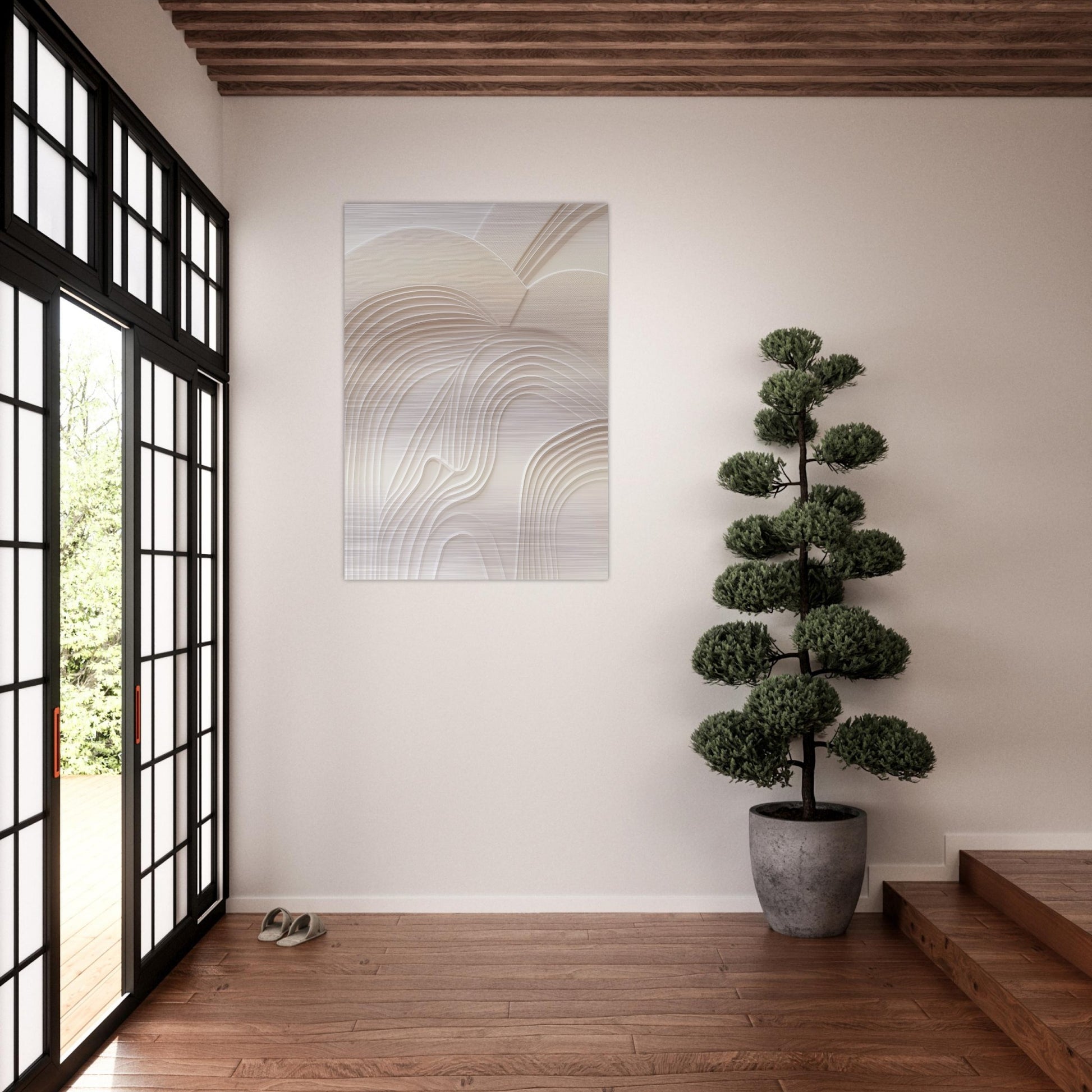 Sculptural Serenity - Abstract wall art-print-on-aluminum