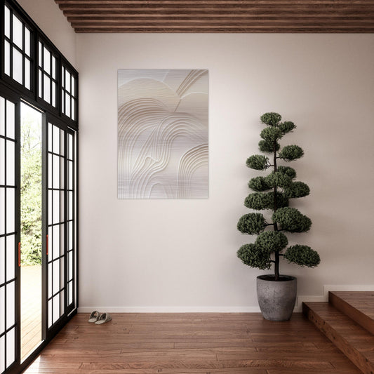 Sculptural Serenity - Abstract wall art-print-on-aluminum