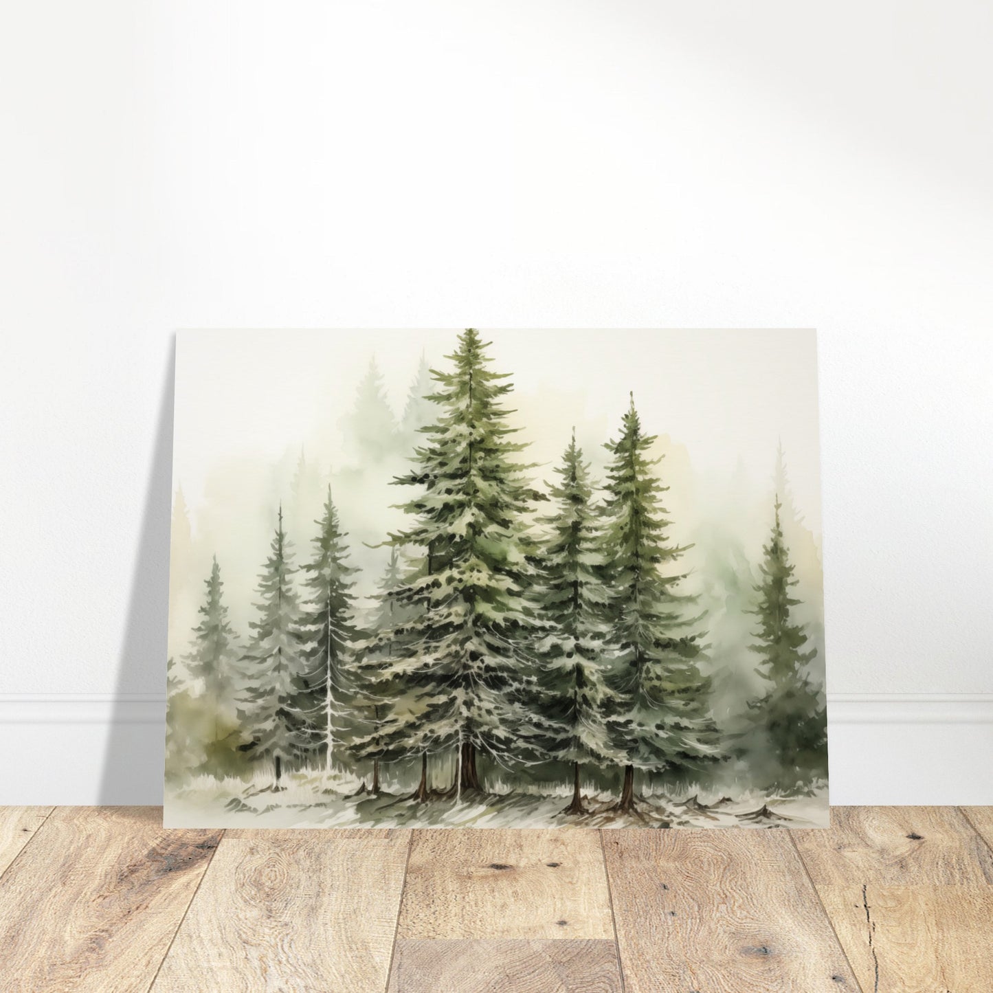 Verdant Veil - The Winter's Slumber - Landscape Art-poster