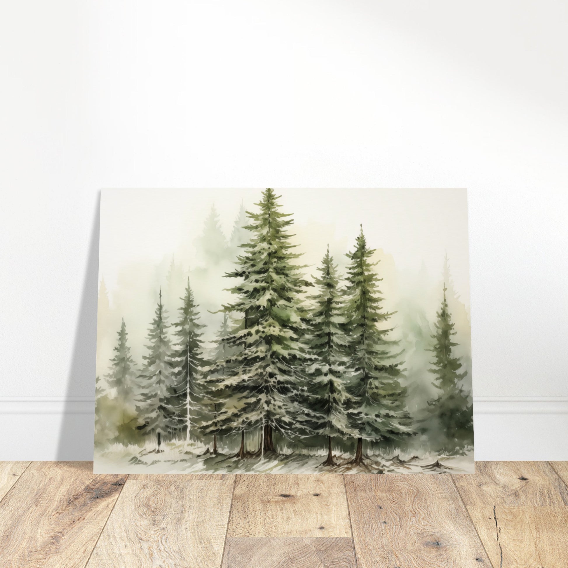 Verdant Veil - The Winter's Slumber - Landscape Art-poster