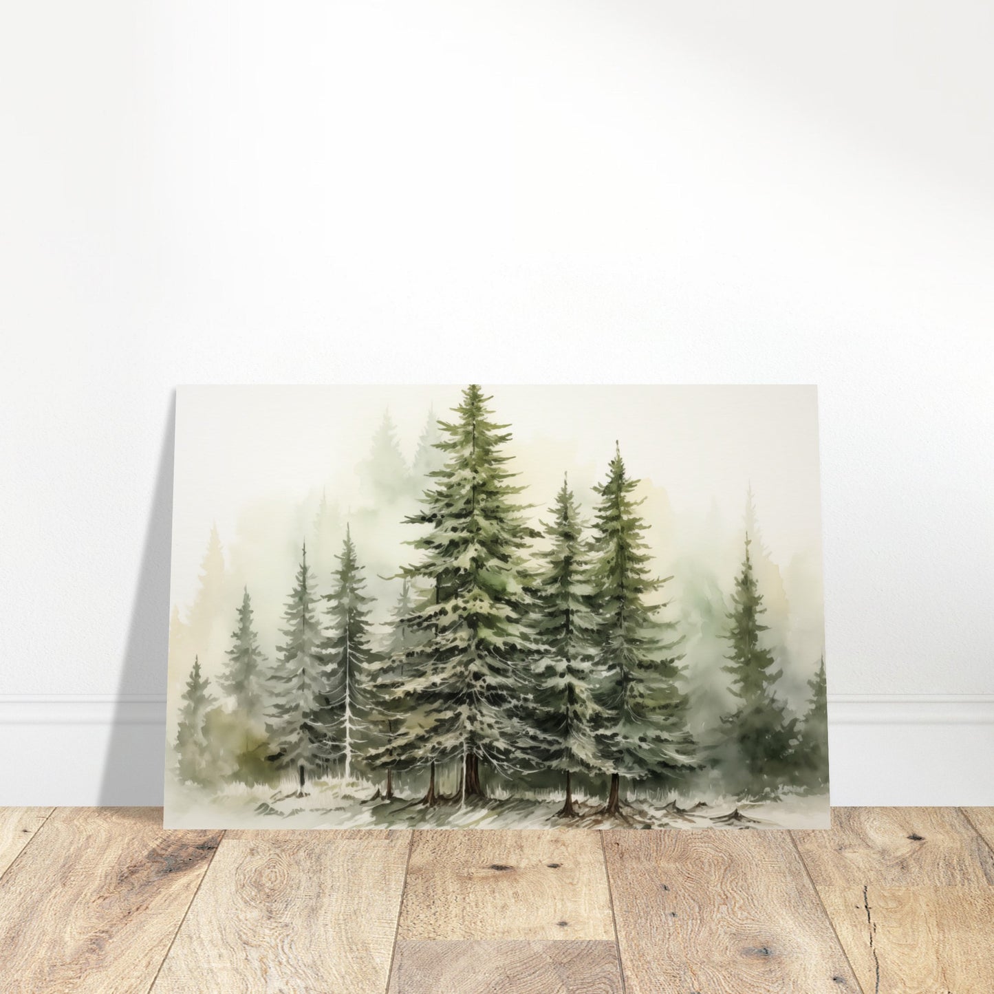 Verdant Veil - The Winter's Slumber - Landscape Art-poster