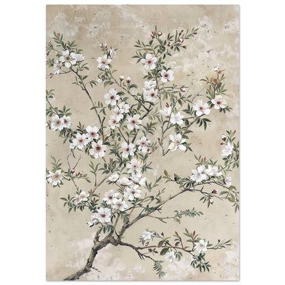 Spring's First Blush - Japanese Sakura Blossoms Art - Floral Art-print-on-foam-board