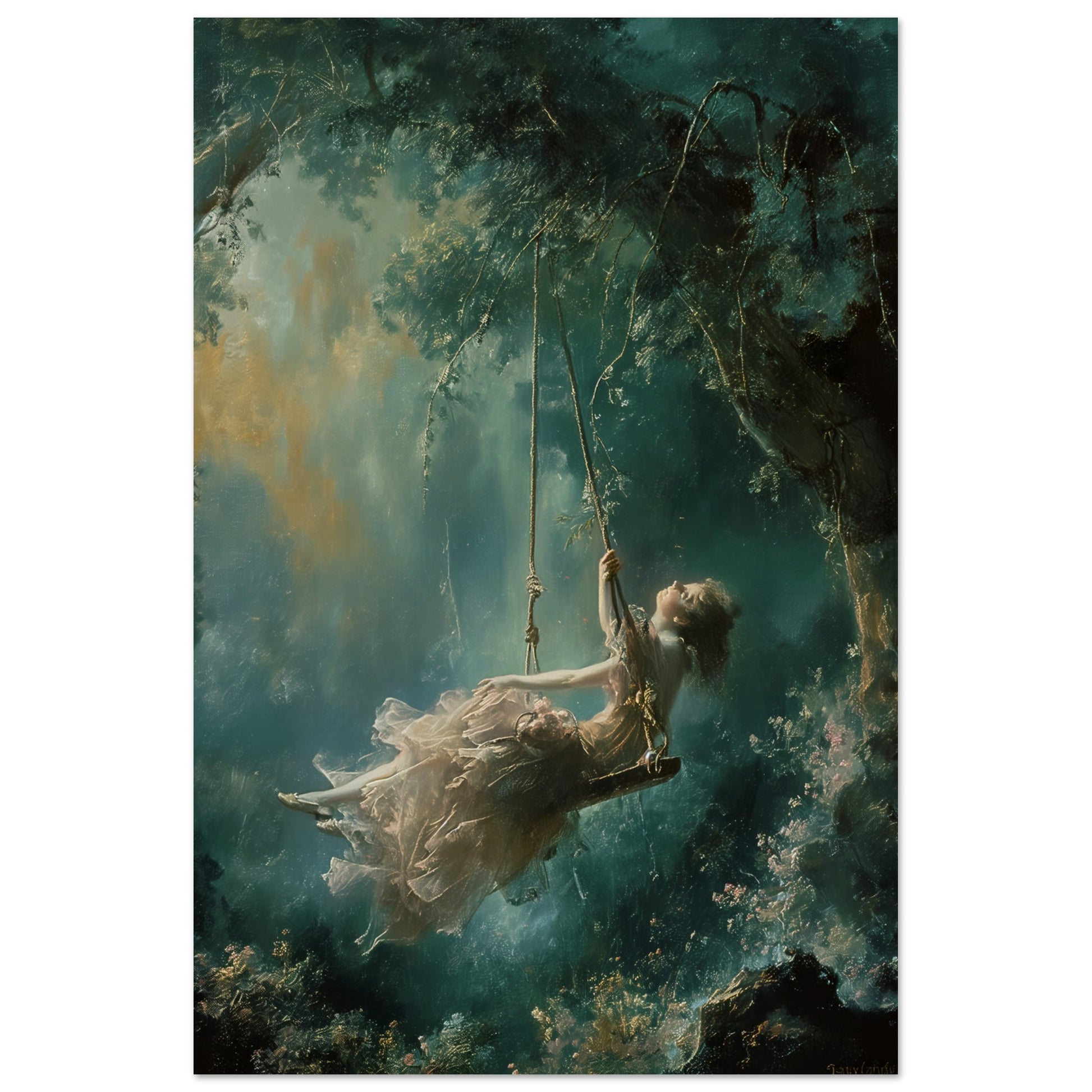 Ethereal Swing - Whispers of Dreams - Classic Art-poster