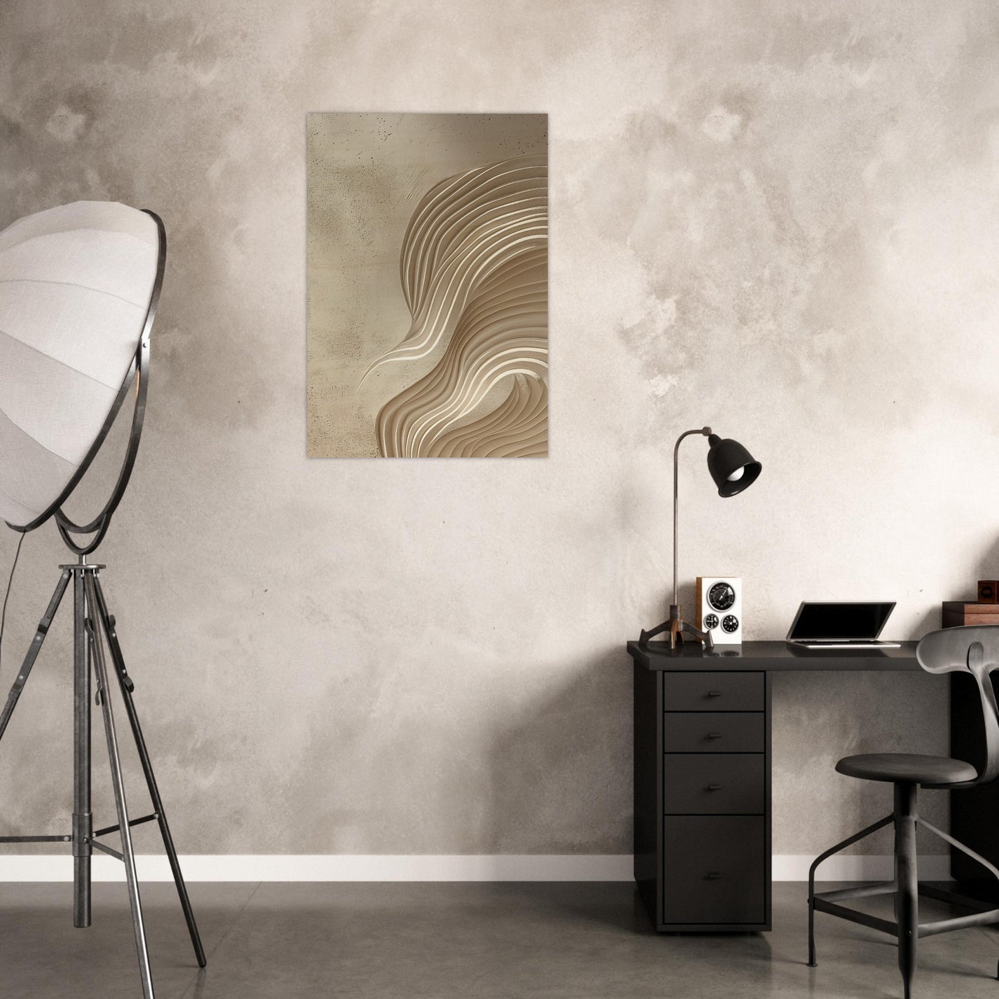 Desert Waves - Abstract wall art-print-on-wood