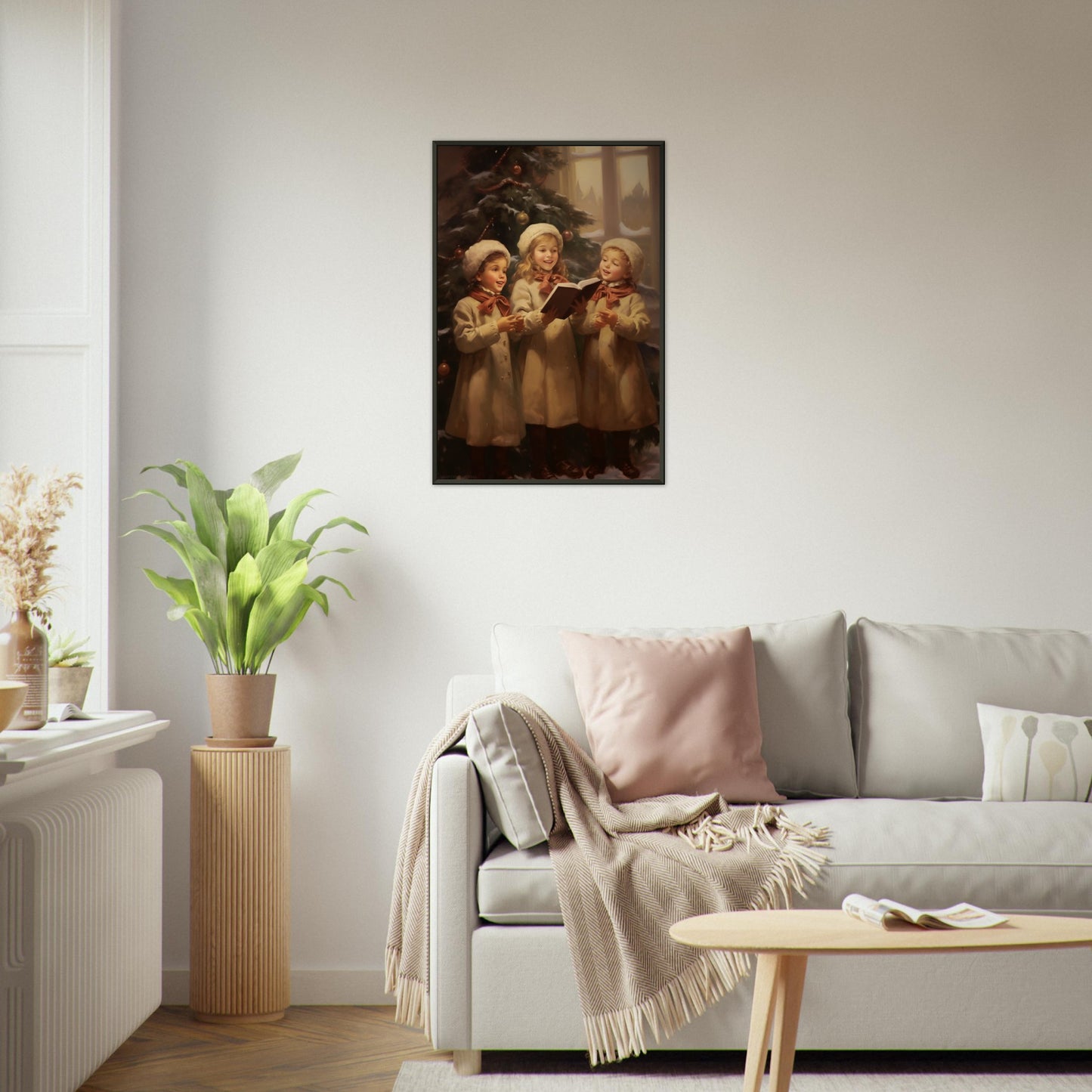 Yuletide Chorus - Joyful Harmony - Fine Arts-print-in-aluminum-frame