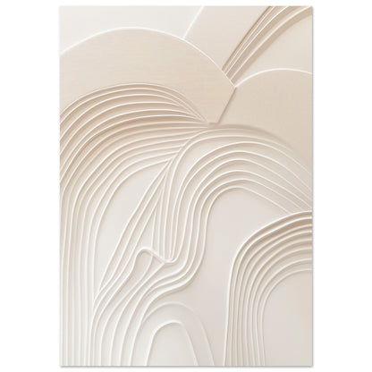 Sculptural Serenity - Abstract wall art-print-on-foam-board