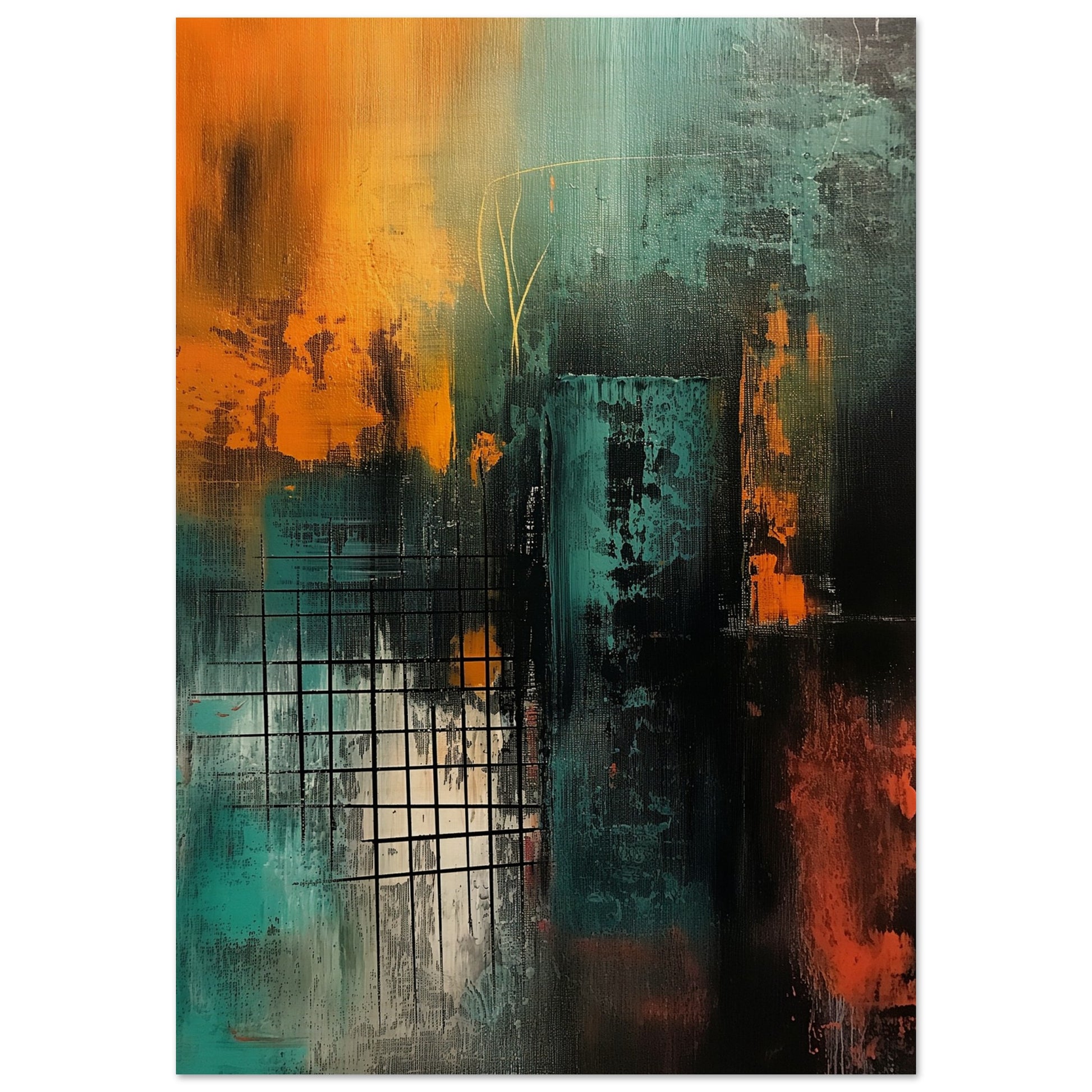 Urban Metamorphosis - Abstract Wall Art-print-on-wood