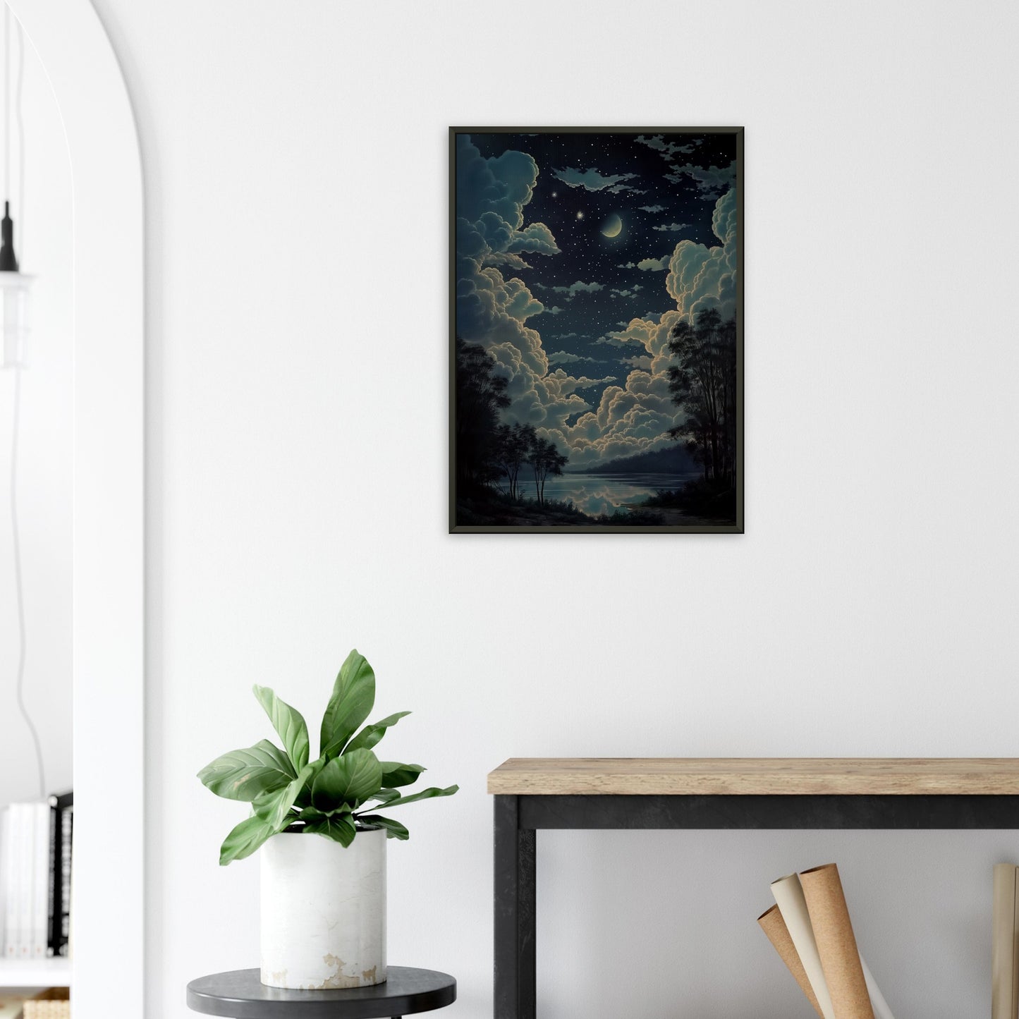 Celestial Symphony - Landscape Art-print-in-aluminum-frame