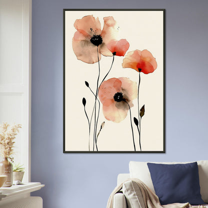 Whispering Poppies - Fine arts-print-in-aluminum-frame