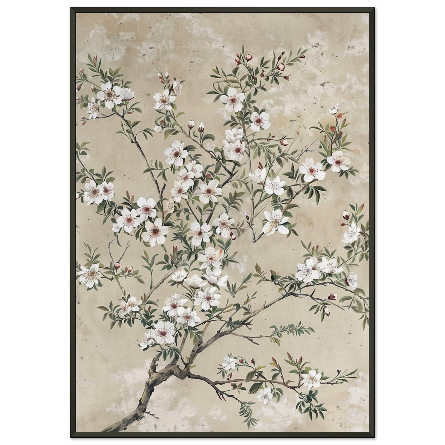 Spring's First Blush - Japanese Sakura Blossoms Art - Floral Art-print-in-aluminum-frame