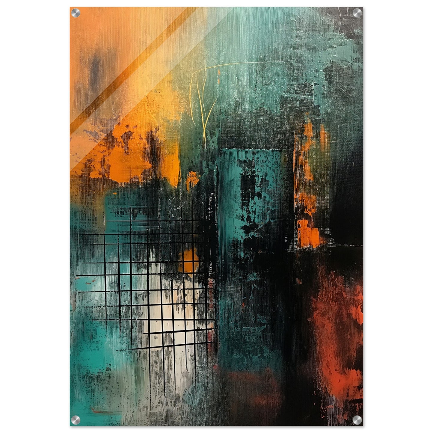 Urban Metamorphosis - Abstract Wall Art-print-on-acrylic